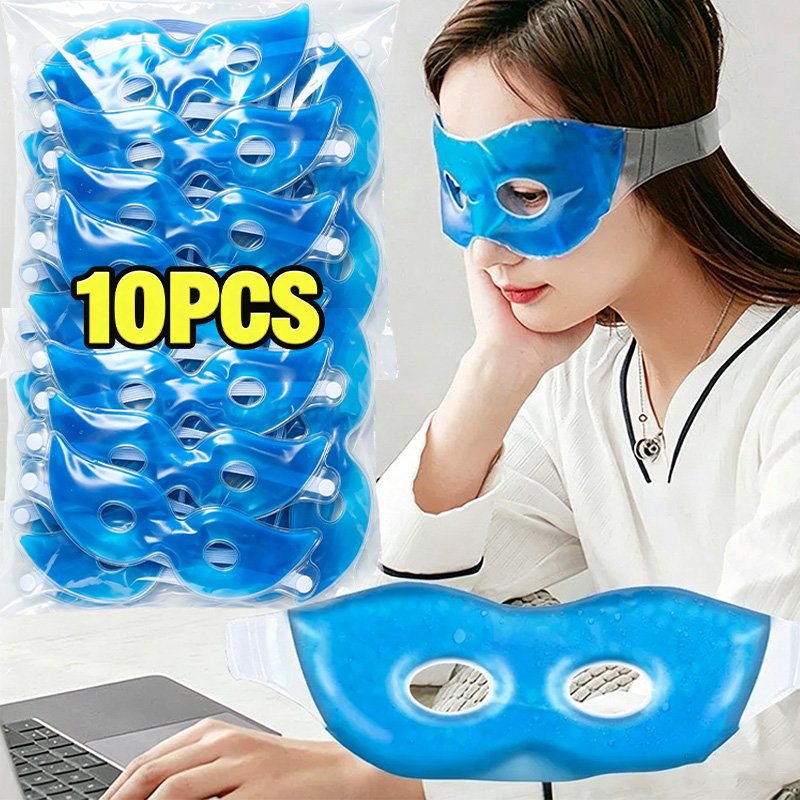 Skincare - 1/10 stuks modieuze blauwe oogmaskers die
