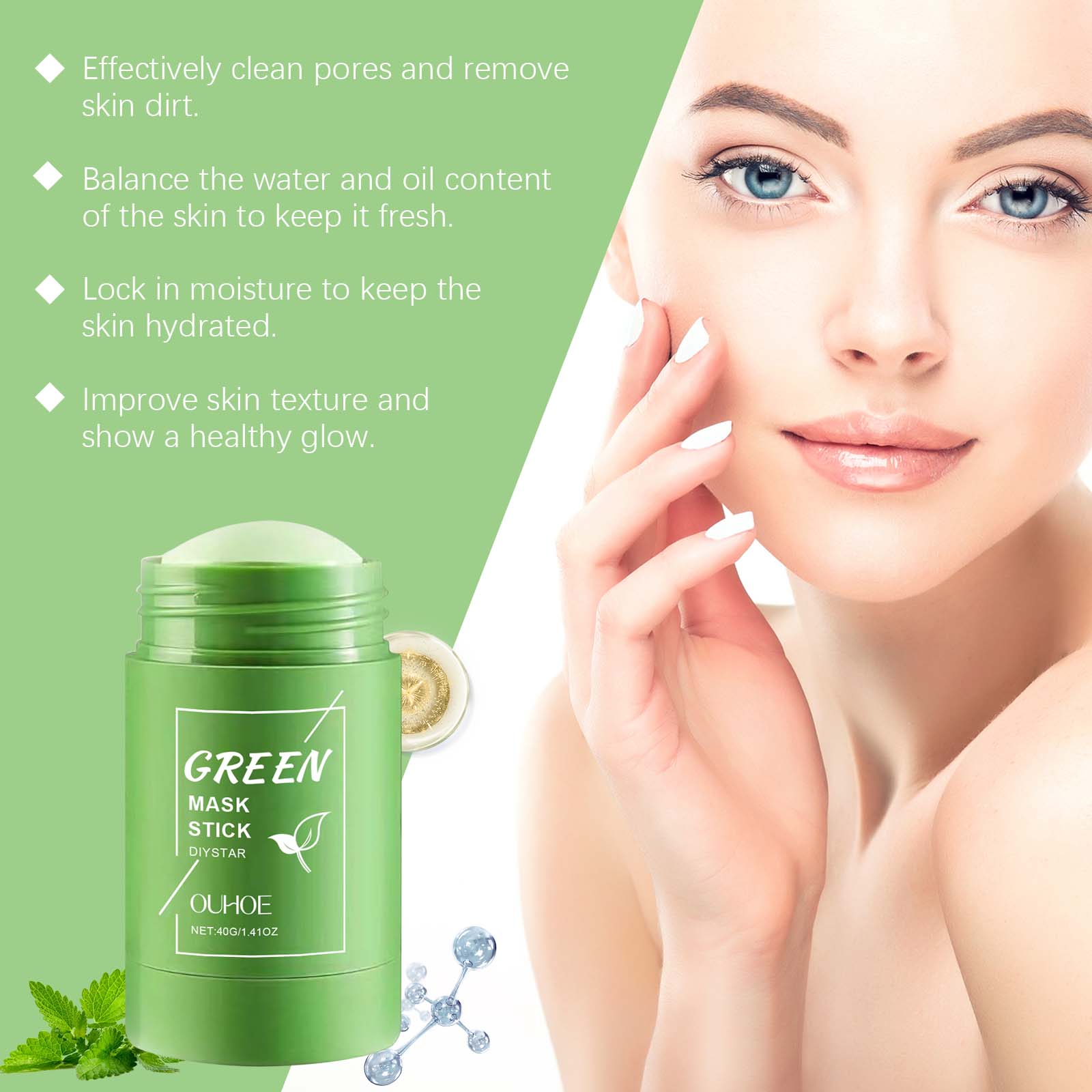 Groene Thee Masker Stick voor  - Green Tea Cleansing Clay Mask recensie en prijs